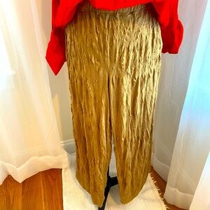 Lauren Vidal soft light mustard color pants